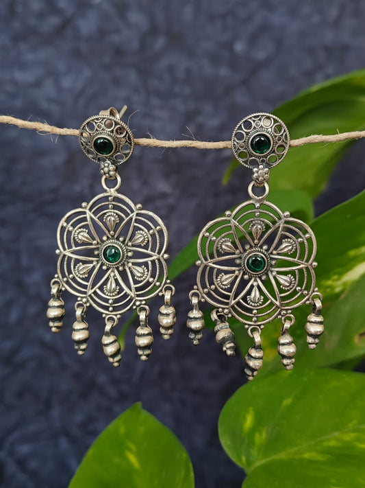 925 silver earrings online in India - Desi Weaves