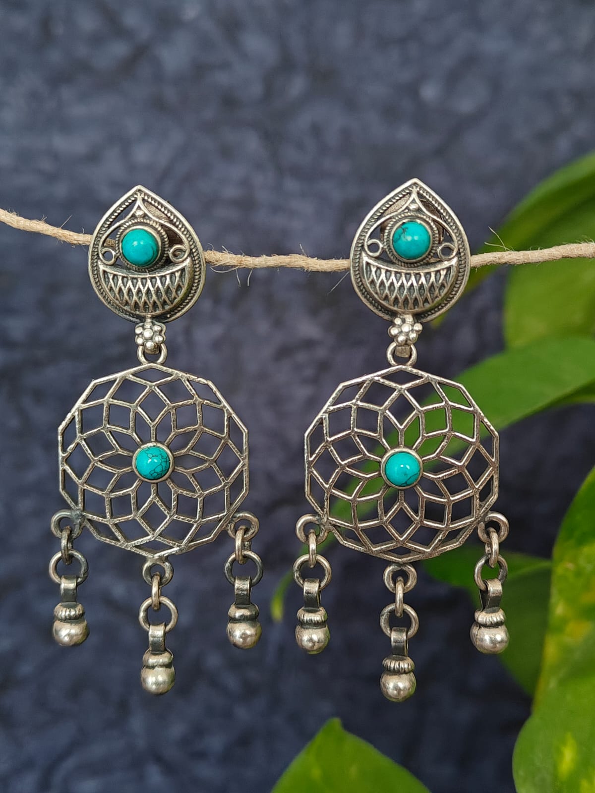 925 silver earrings online in India - Desi Weaves