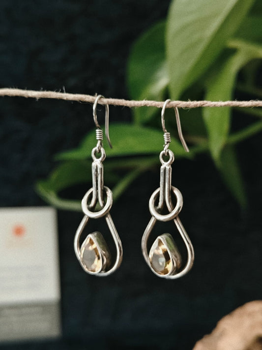 Silver teardrop earrings 