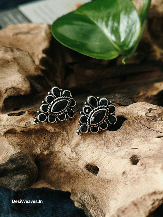 4 mm Stone Earrings in 925 Silver
