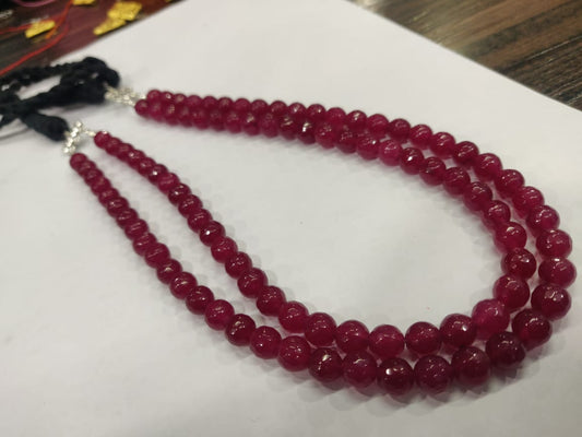 Maroon Natural Stone Necklace