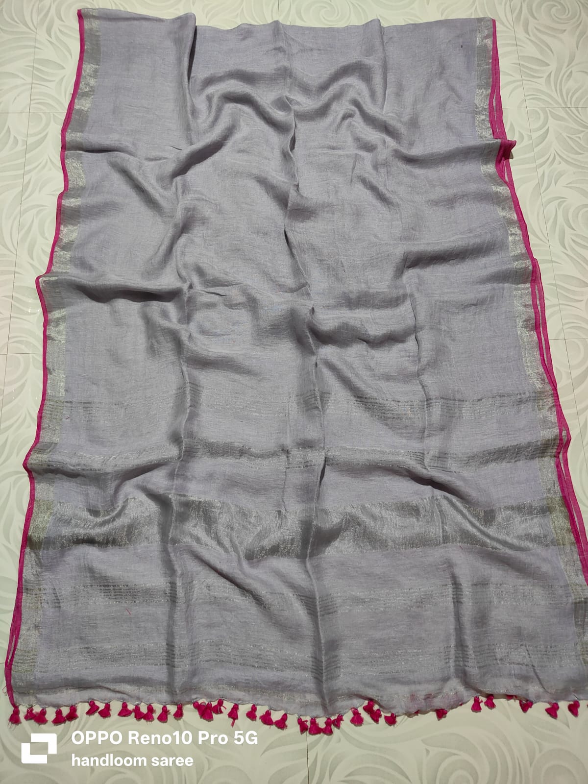 Pure Linen Saree Online - Desi Weaves