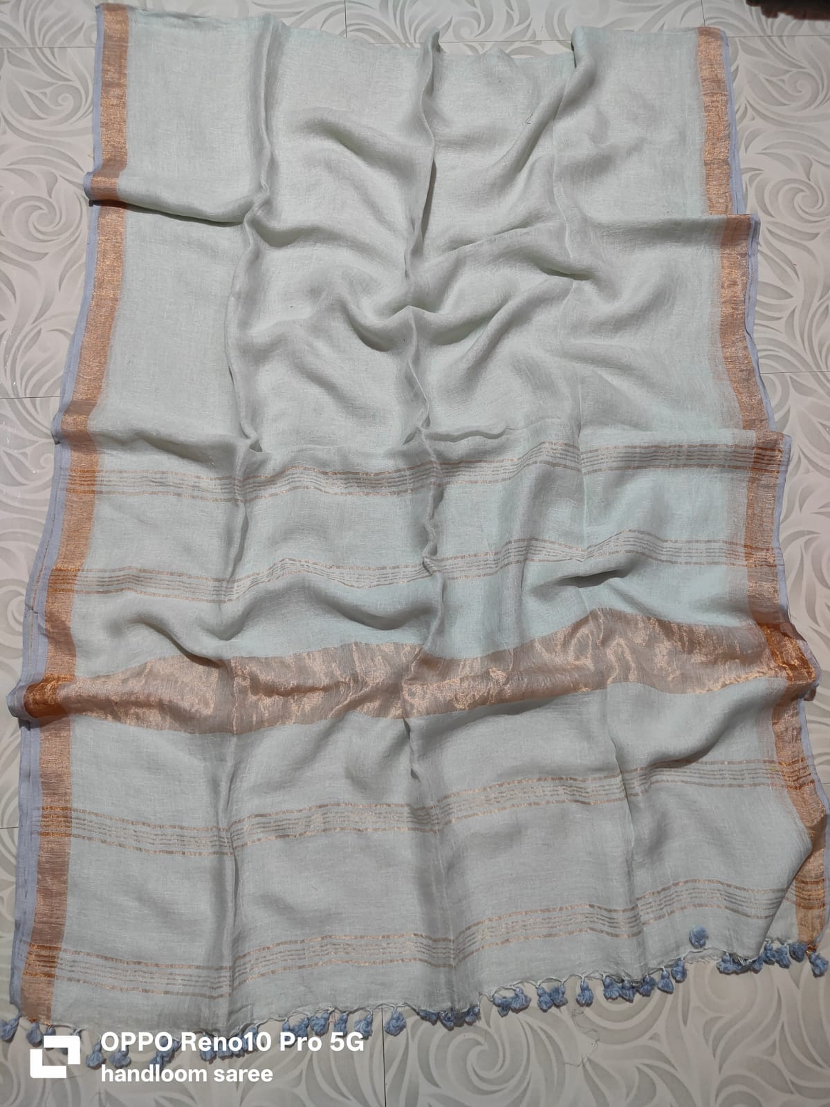 Pure Linen Saree Online - Desi Weaves