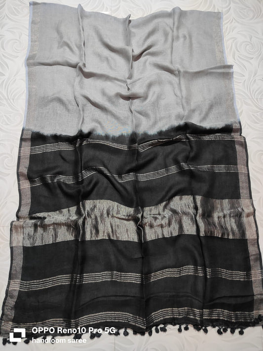 Pure Linen Saree Online - Desi Weaves