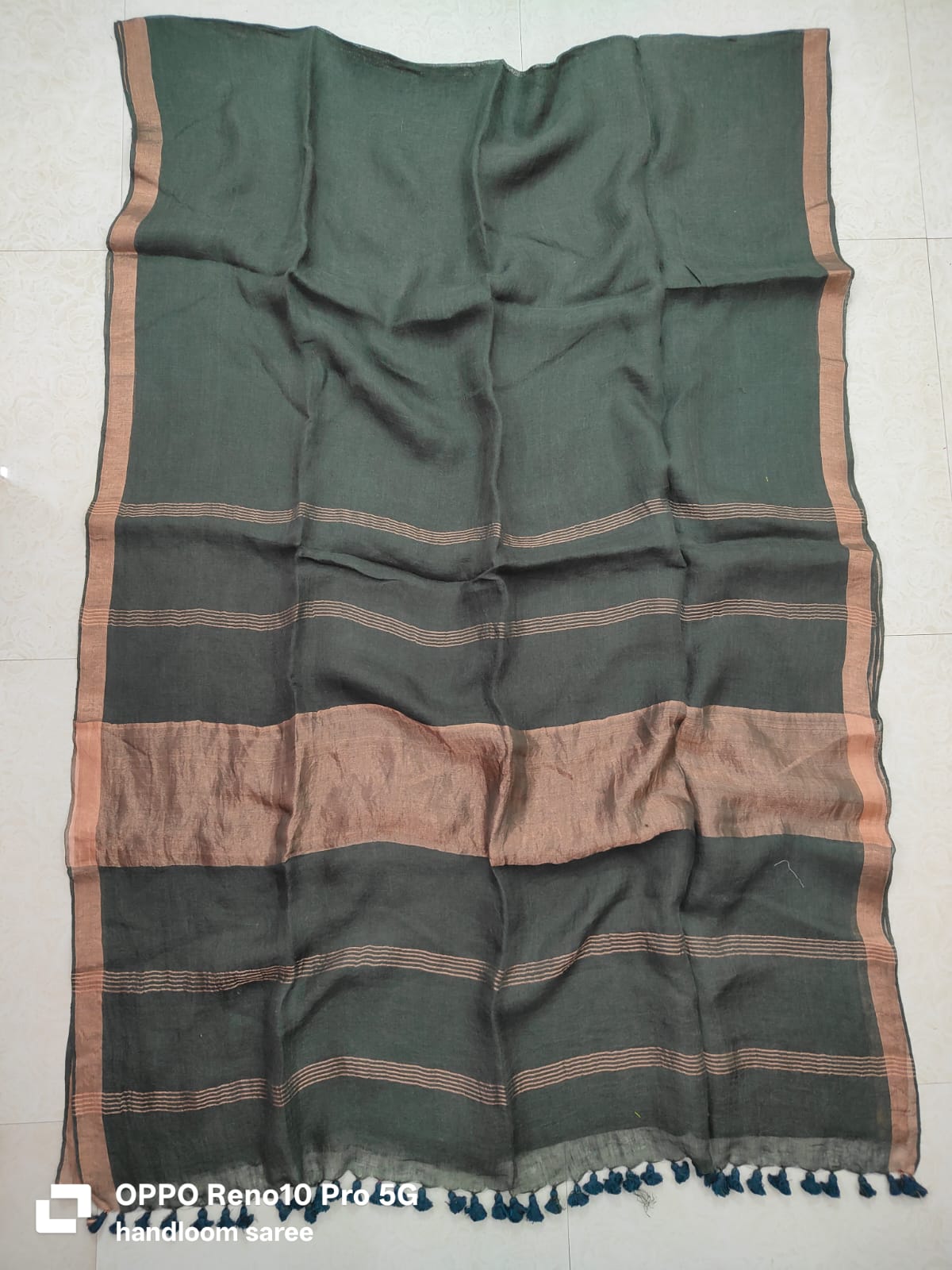 Pure Linen Saree Online - Desi Weaves