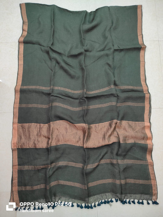Pure Linen Saree Online - Desi Weaves