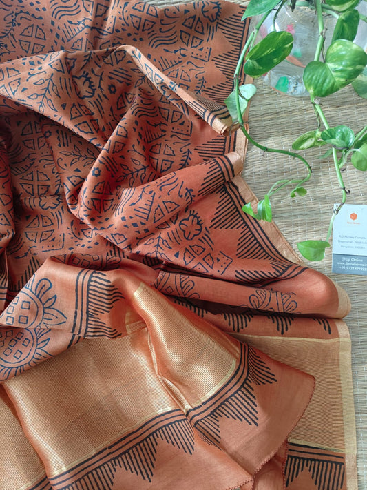 Pure Chanderi Silk Dupatta - Desi Weaves