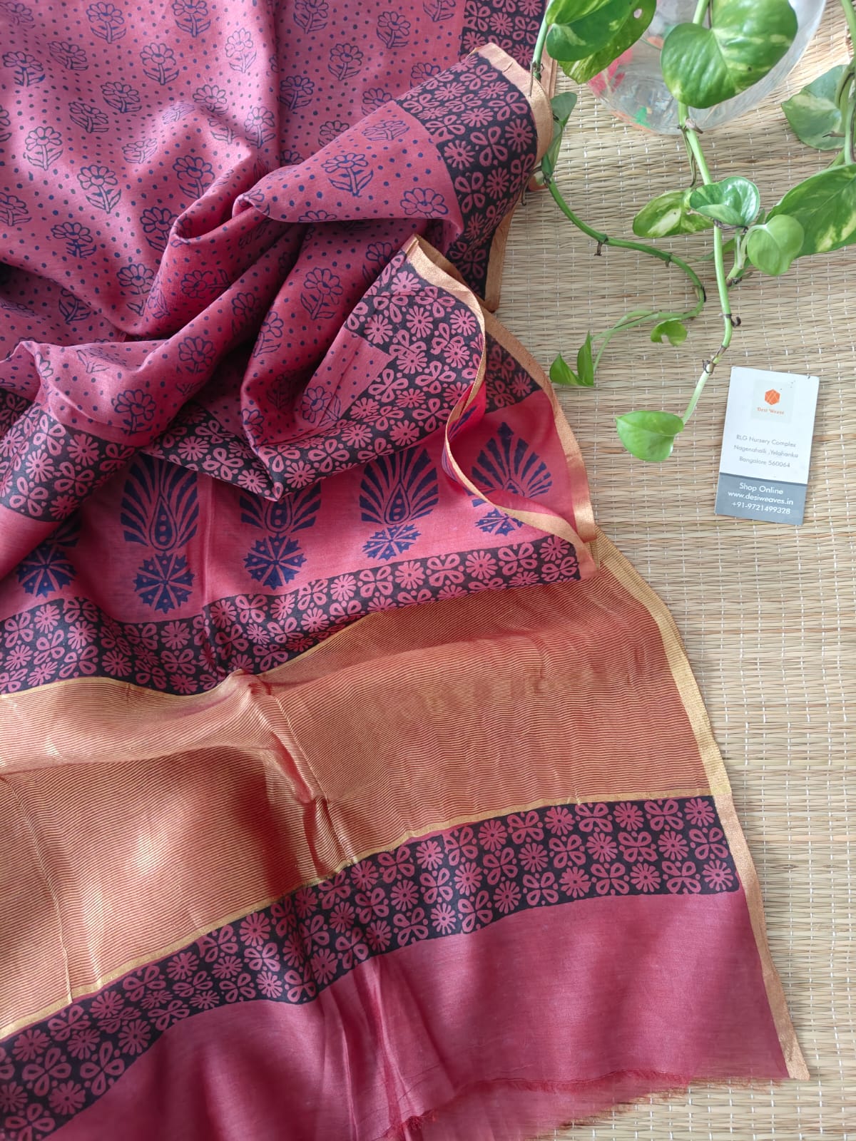 Chaneri silk dupatta online - Desi Weaves