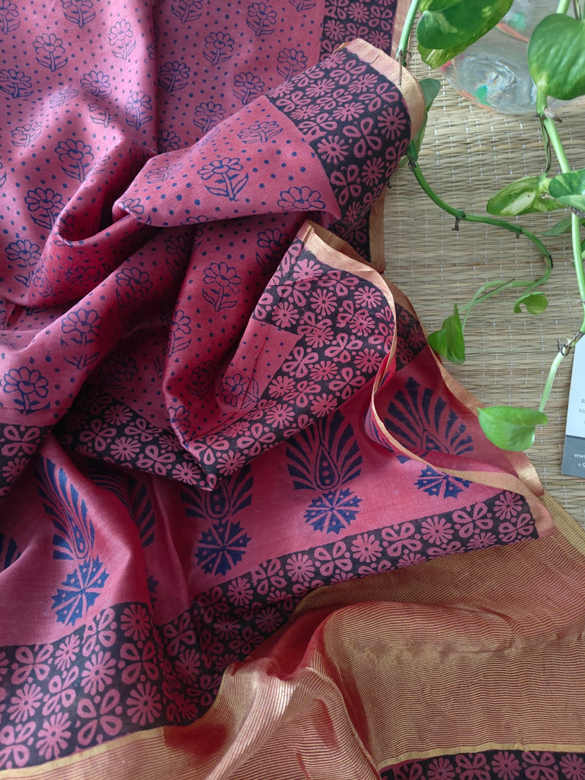 Chaneri silk dupatta online - Desi Weaves