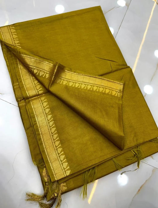 Green tussar silk saree online