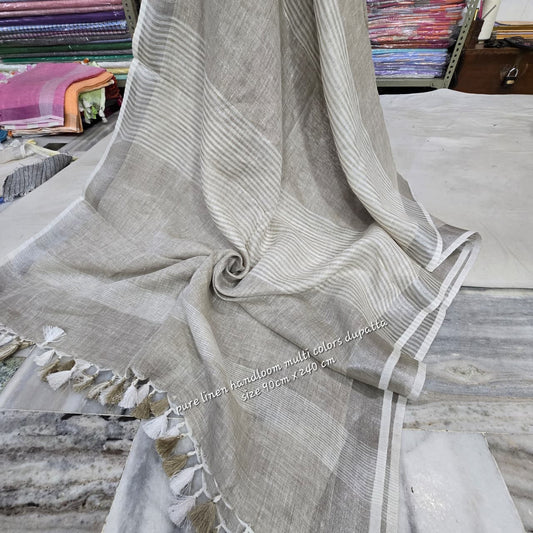Linen dupatta online - Desi Weaves
