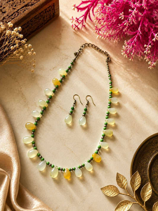 Scenic River Natural Stone Necklace Set
