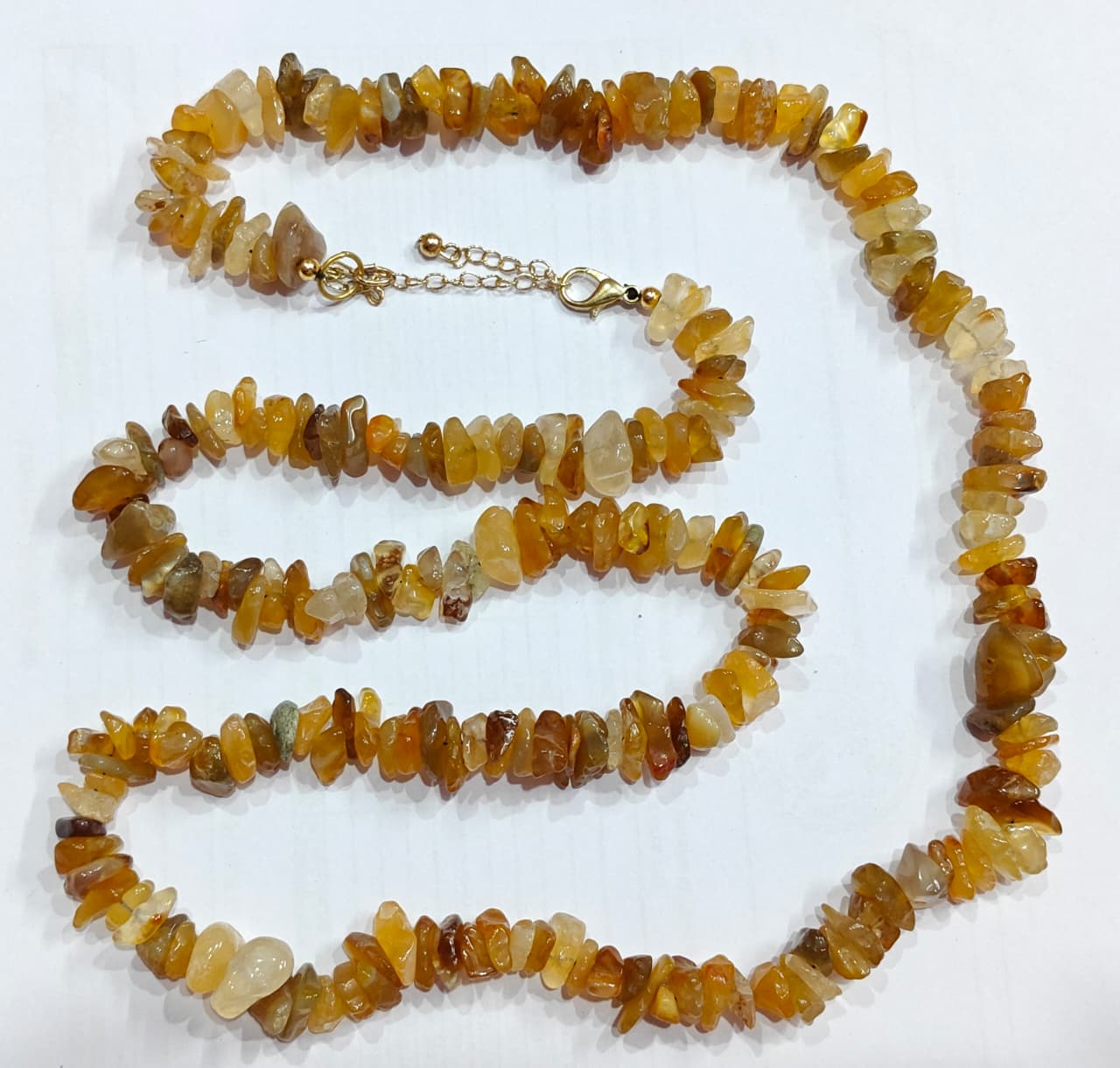 Brown Color Long Stone Necklace