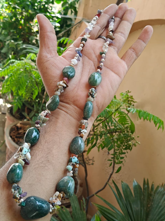 Sage Green Natural Stone Necklace