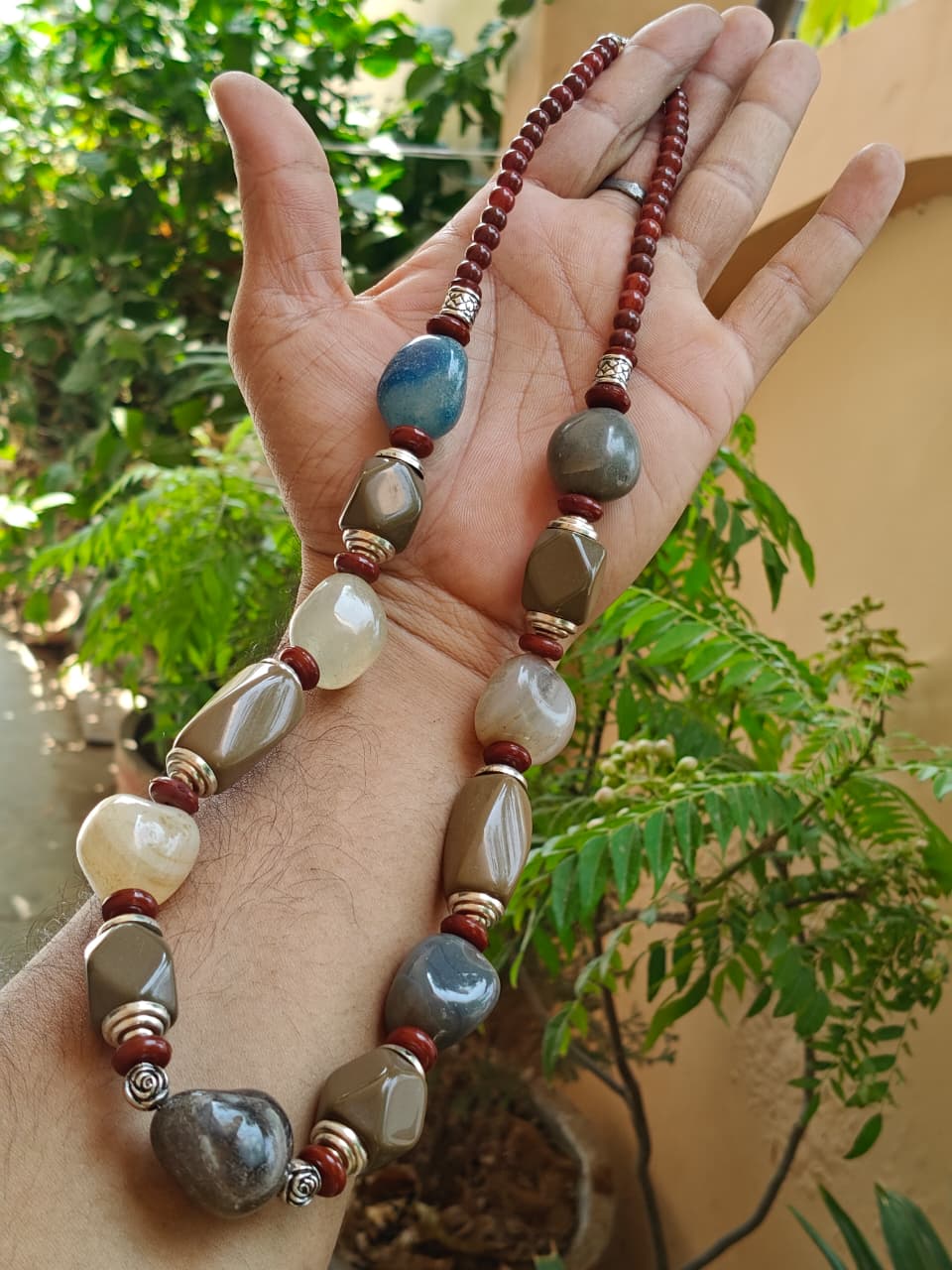 Royal Grey Semi Precious Stone Necklace