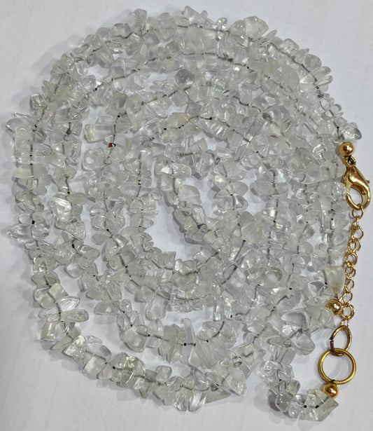 Glass Edge Long Stone Necklace