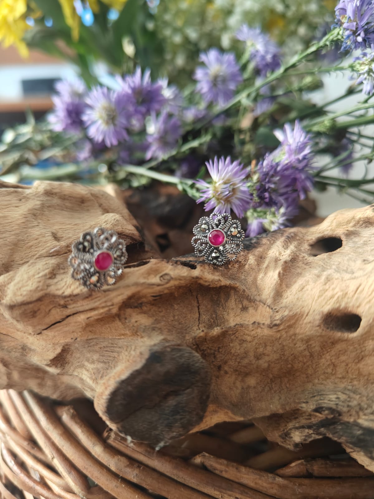 Sterling silver earrings - Desi Weaves