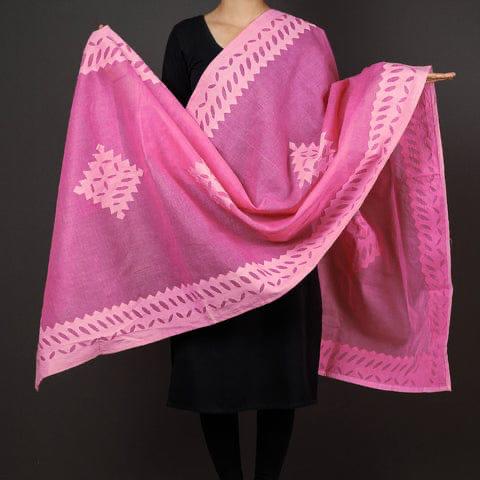 Pink cotton dupatta online