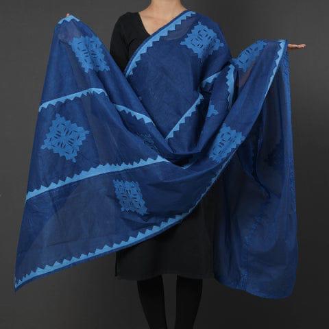 Indigo cotton dupatta