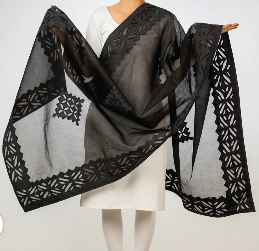 black cotton dupatta online