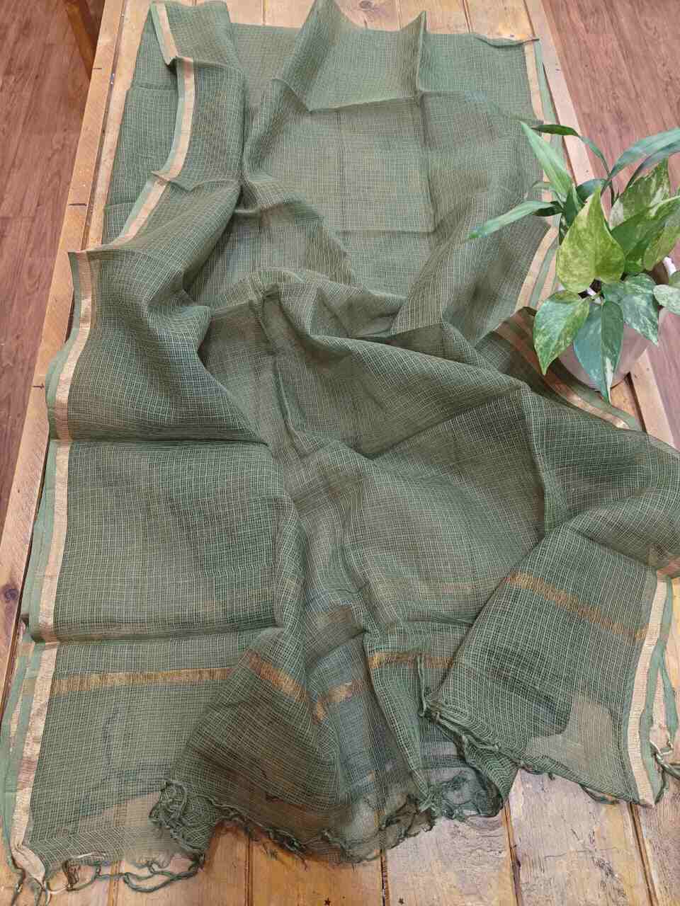 Kota Doria Dupatta - Desi Weaves