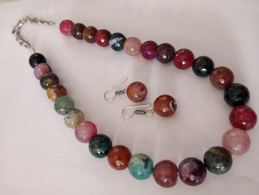 Agate Beads Semi Precious Necklace