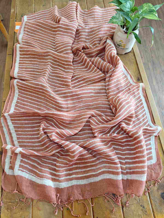 Linen  dupatta online  - Desi  Weaves