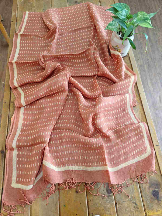 Linen  dupatta online  - Desi  Weaves