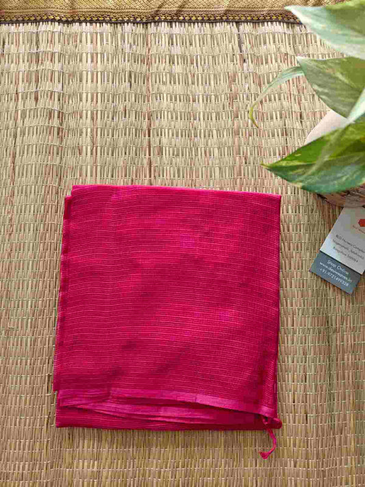 red cotton kota doria dupatta - desi weaves