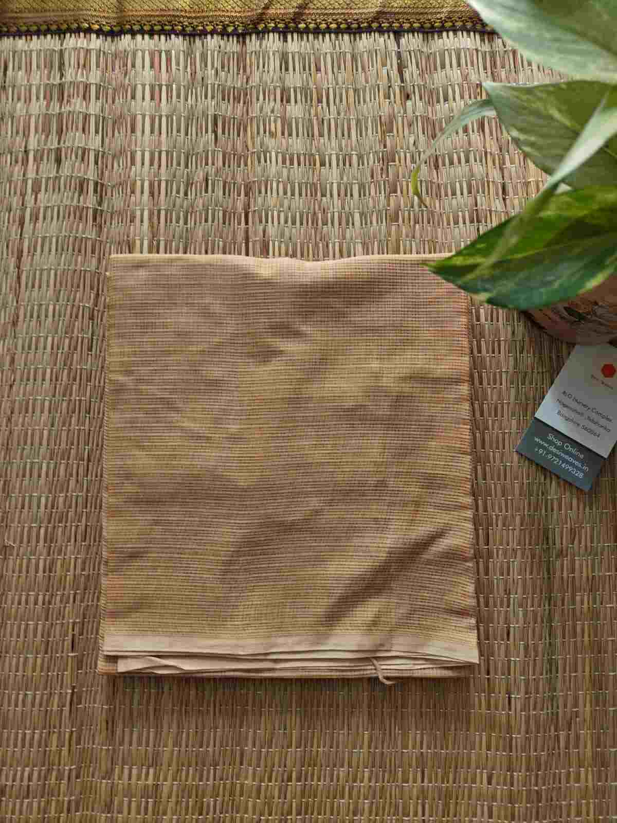 Light Brown Cotton Kota Doria Dupatta