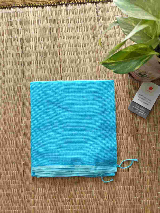blue cotton kota doria dupatta - desi weaves