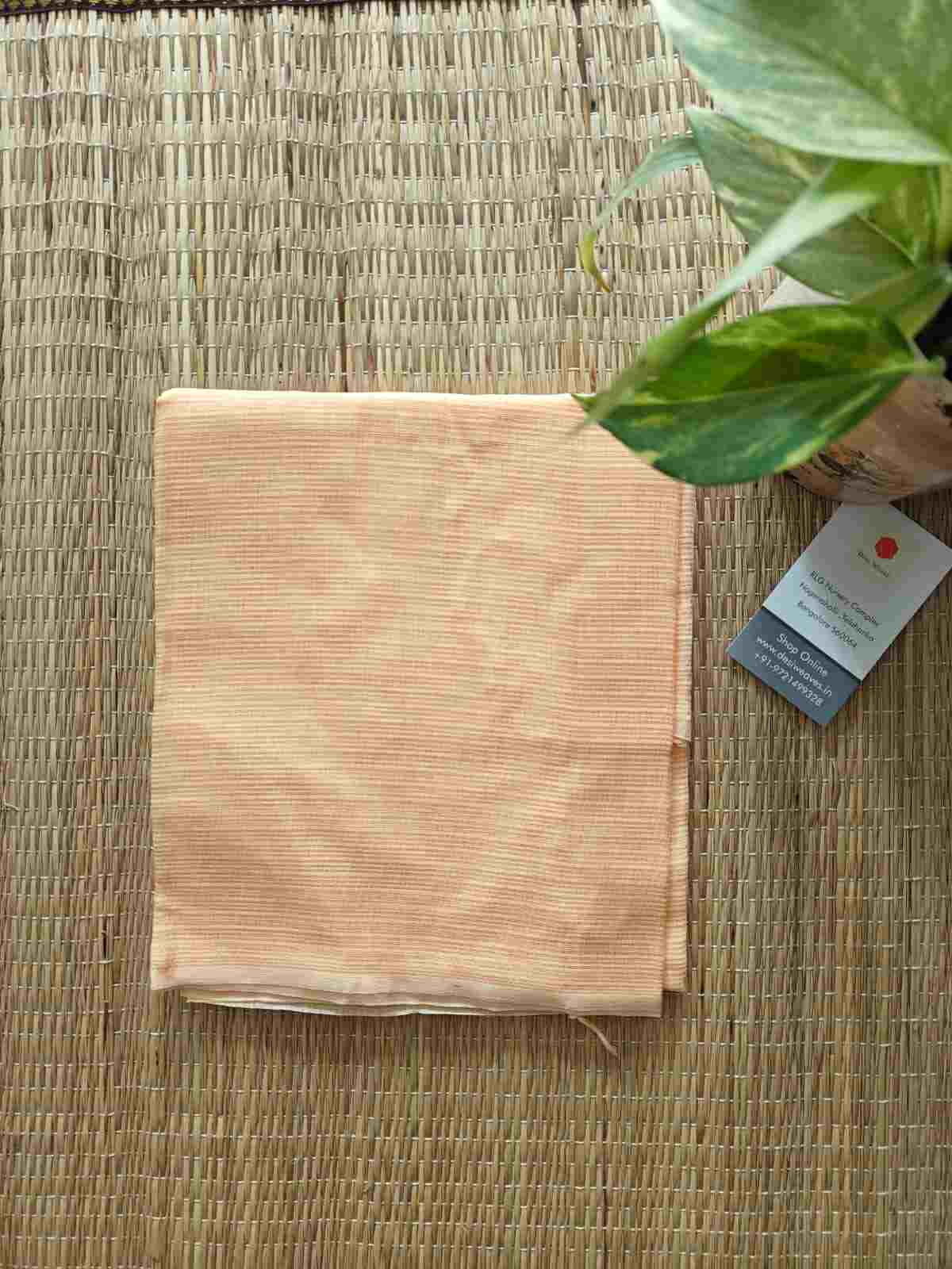 Light Peach Pure Cotton Kota Doria Dupatta