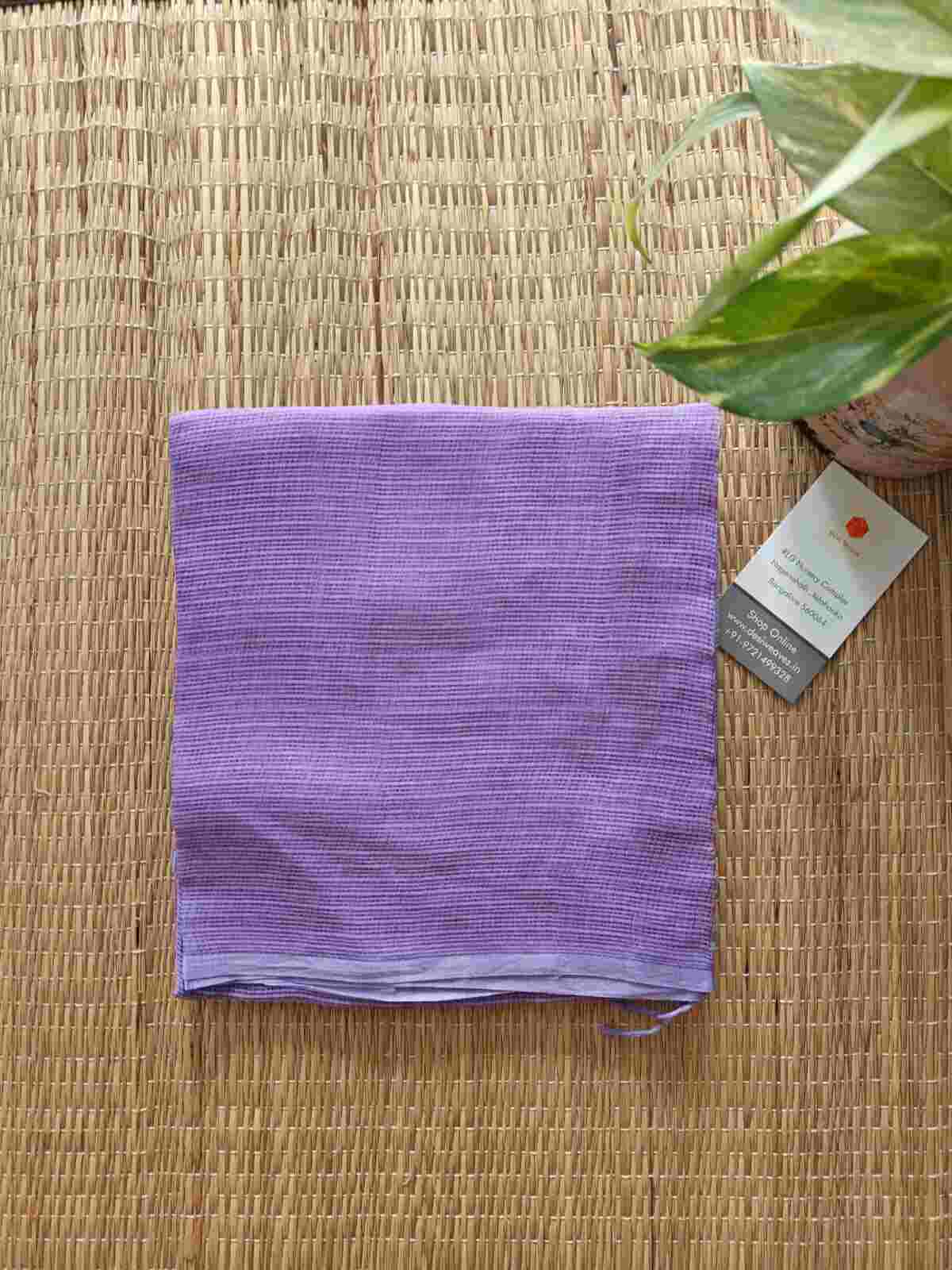 Lavender Plain Cotton Kota Doria Dupatta