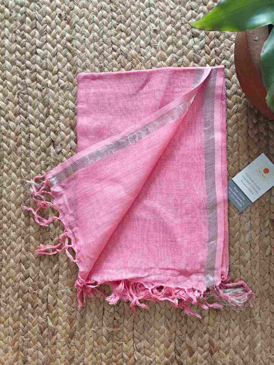 baby pink linen dupatta online