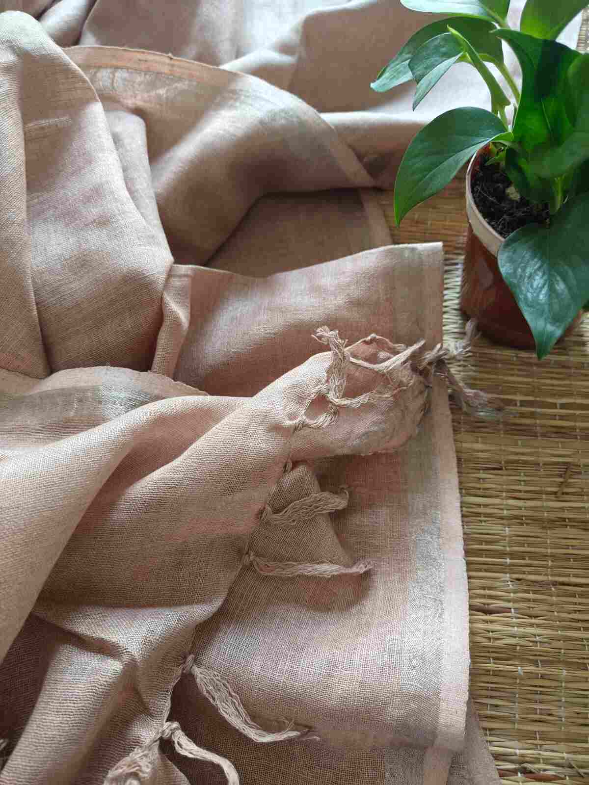 pure linen dupatta online - desi weaves