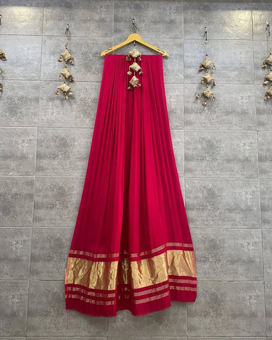 Red Color Pure Modal Silk Dupatta