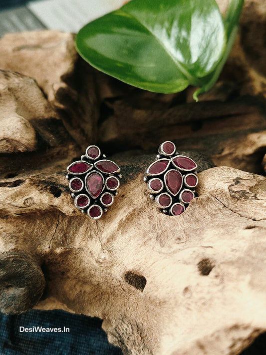 4 mm Stone Earrings in 925 Silver