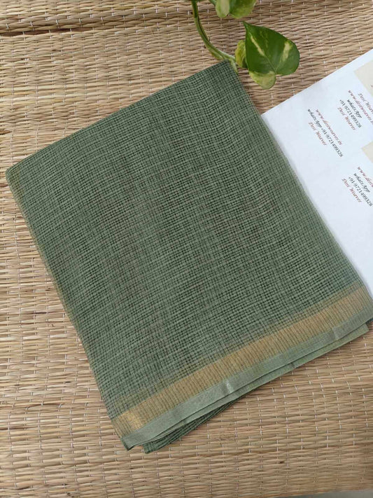 Olive Kota Doria Zari Border Dupatta