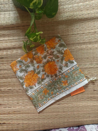 yellow chanderi silk dupatta