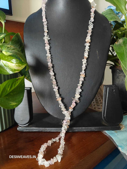Glass Precious stones necklace online - Desi Weaves