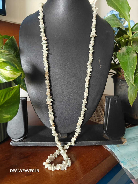 Olive Precious stones necklace online - Desi Weaves