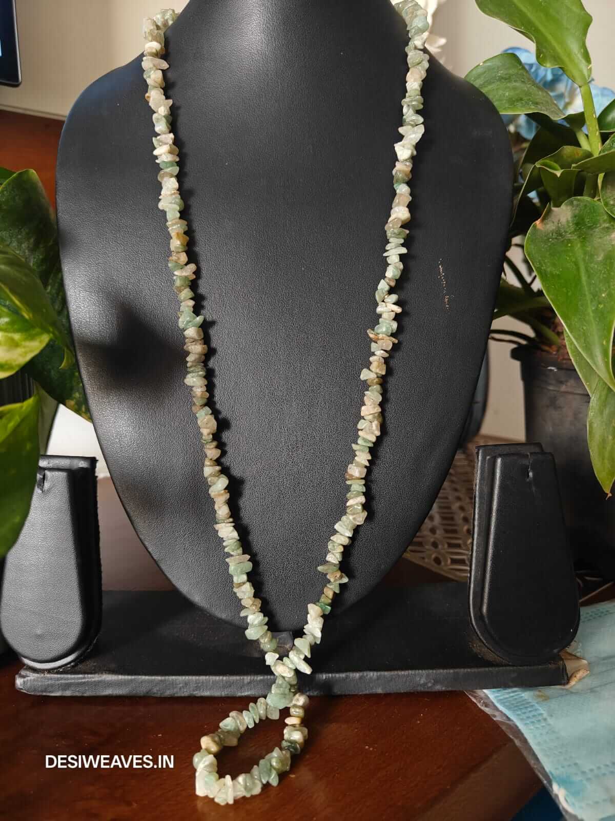 Precious stones necklace online - Desi Weaves
