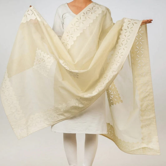 off white cotton dupatta online