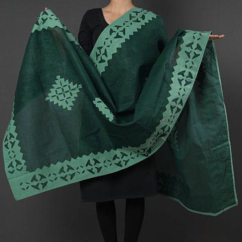 green cotton dupatta 