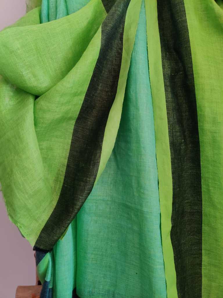 Pure Linen Saree Online - Desi Weaves