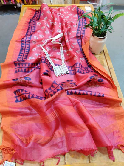 Tussar Silk Dupatta - Desi Weaves