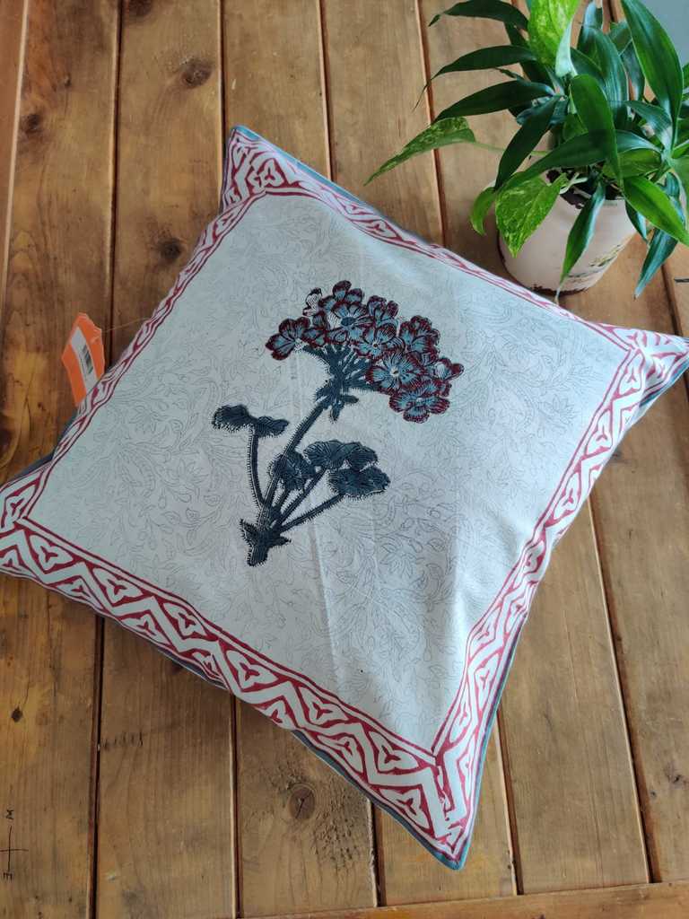 Block Print Cotton Cushion Cover Buy Online - Desi Weave