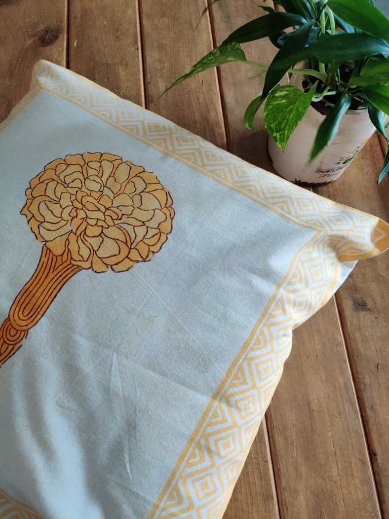 Block Print Cotton Cushion Cover Buy Online - Desi Weave