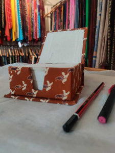 Brown Block Printed Handmade Paper Slip Box