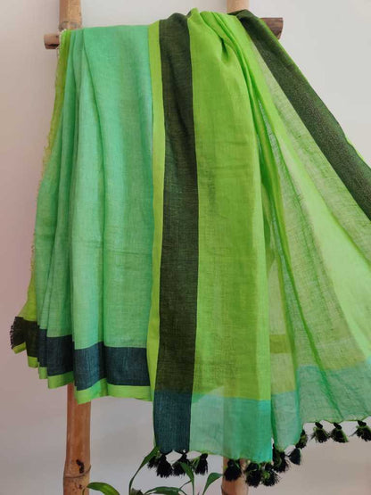 Pure Linen Saree Online - Desi Weaves